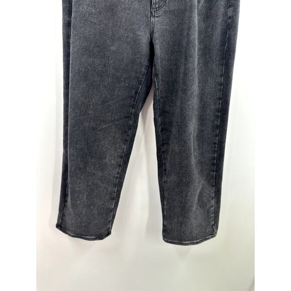 Universal Standard Washed Black Stretch Mom Crop Jean Size 10 - Picture 3 of 7